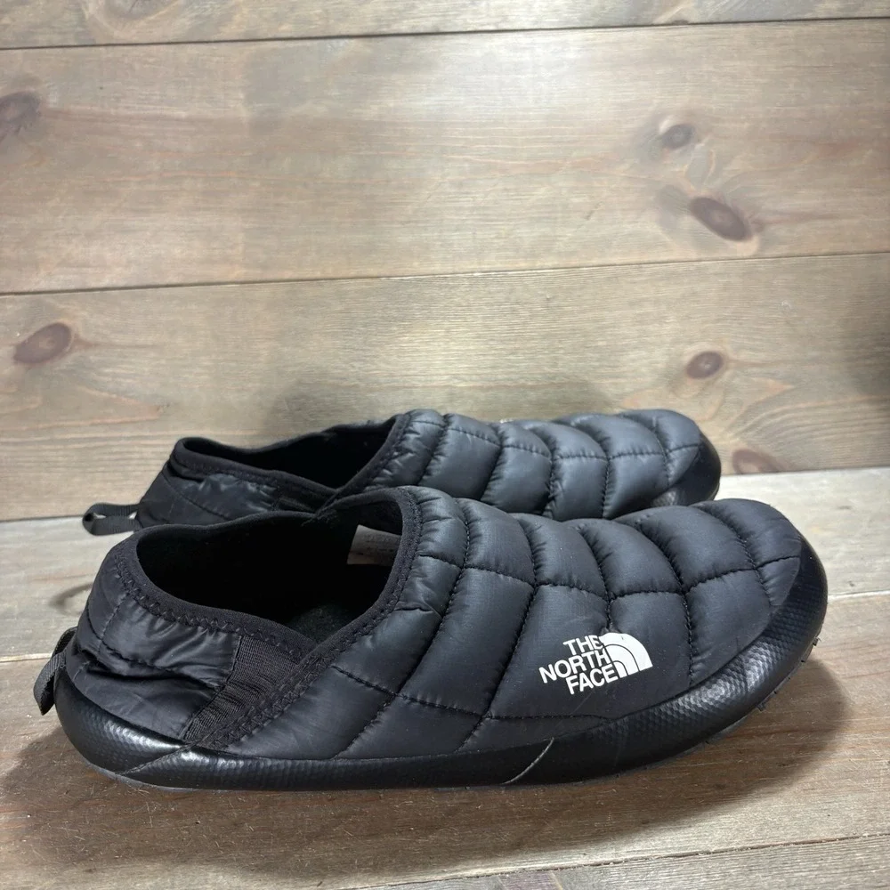 The North Face ThermoBall Mens size 10 shoes Black insulated mule slippers